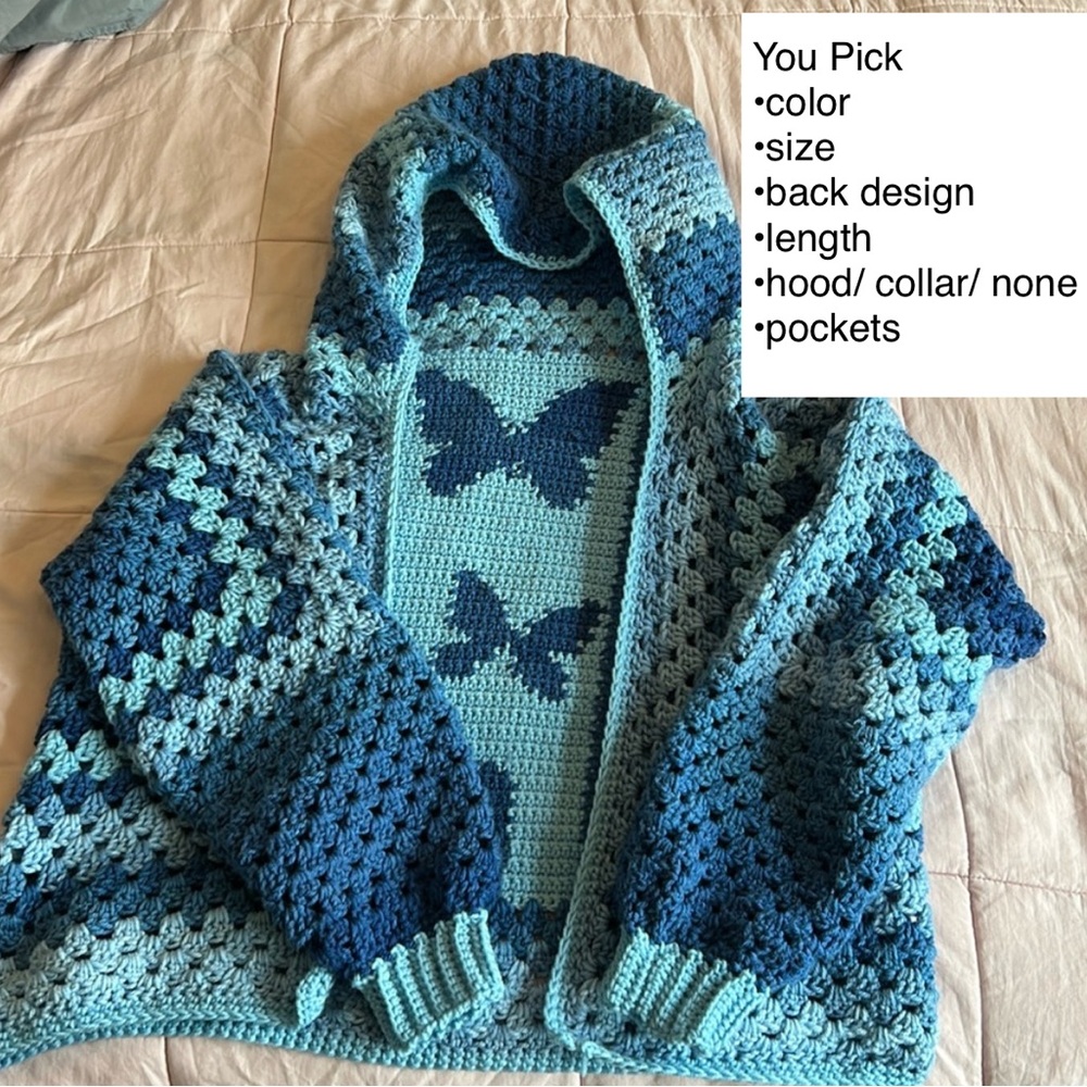 Custom commission Crochet Sweater Listing